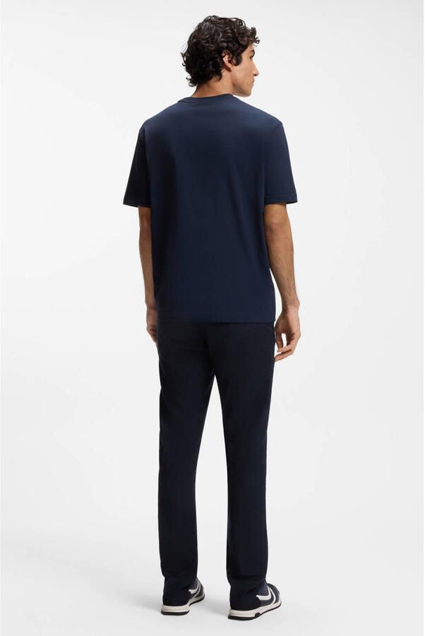 BOSS Sanderson-L-3 regular chino met linnen donkerblauw - Foto 2