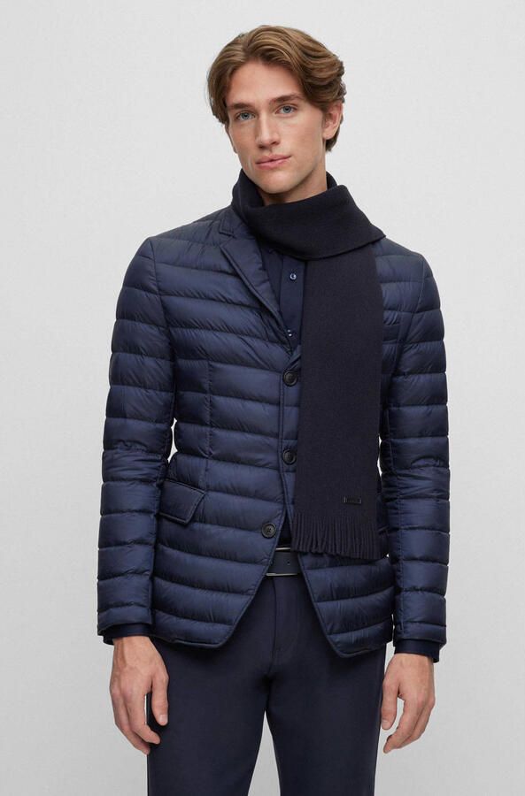 Boss Modieus sjaaltje Albas van scheerwol met raschel-brei 170 x 25 cm