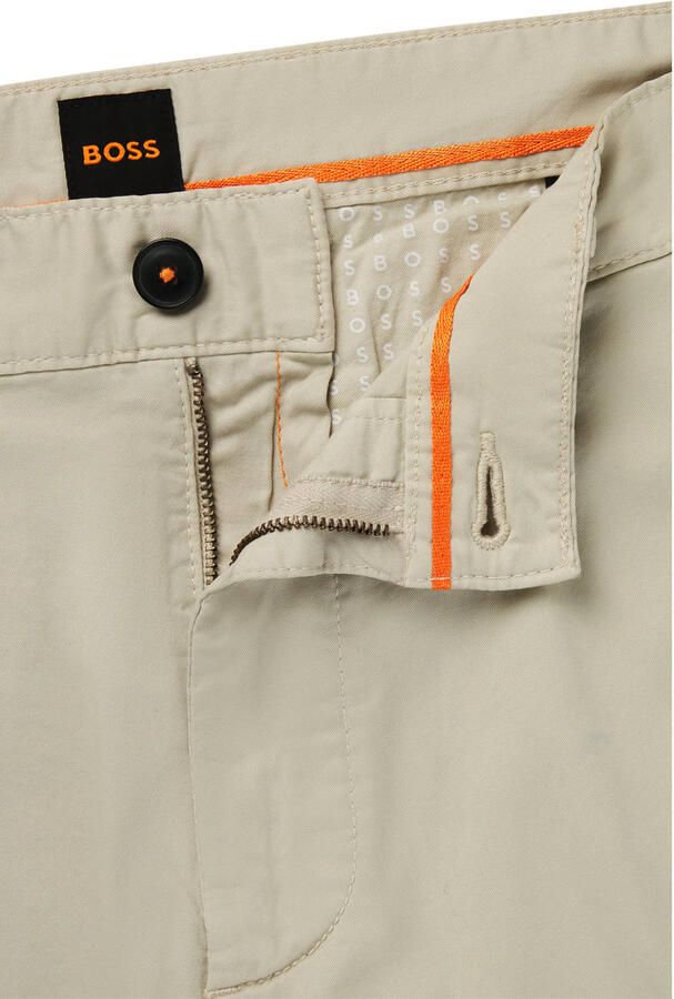 Boss Orange Korte slim fit chino met ceintuurlussen