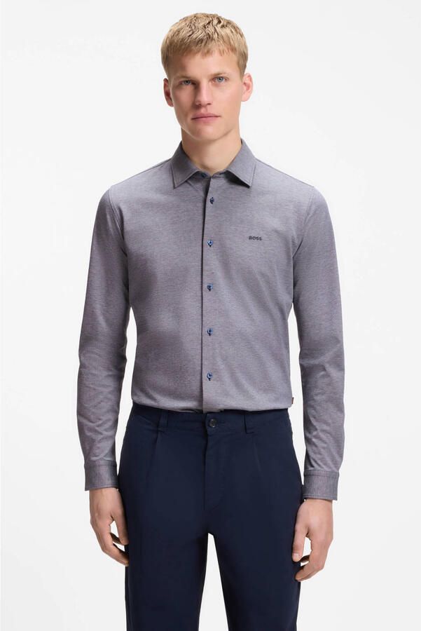 Boss Orange Slim fit vrijetijdsoverhemd van pure katoen model 'Mysoft_2'