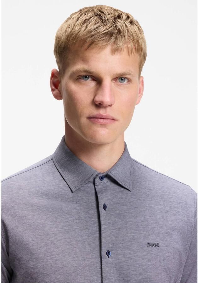 Boss Orange Slim fit vrijetijdsoverhemd van pure katoen model 'Mysoft_2' - Foto 2