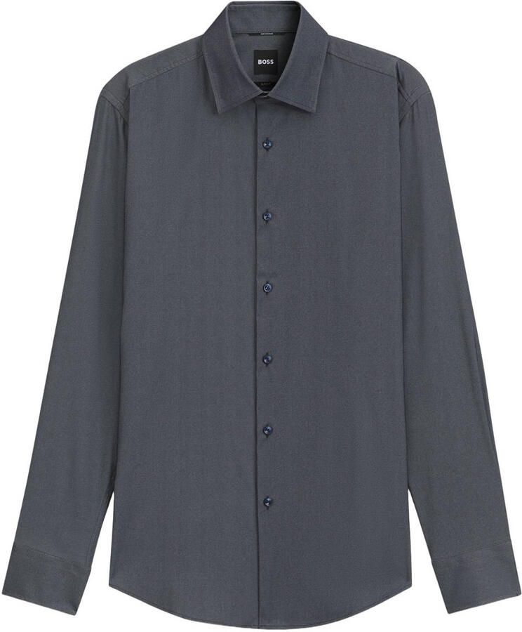 BOSS slim fit overhemd donkerblauw