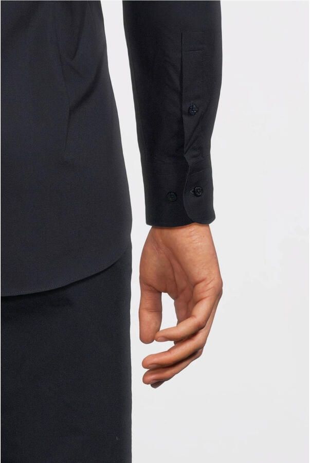 Hugo Boss Heren Zwart Overhemdjurk Slim Fit Donkerblauw Blue Heren - Foto 2