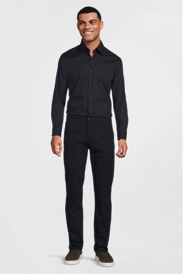 Hugo Boss Heren Zwart Overhemdjurk Slim Fit Donkerblauw Blue Heren - Foto 4