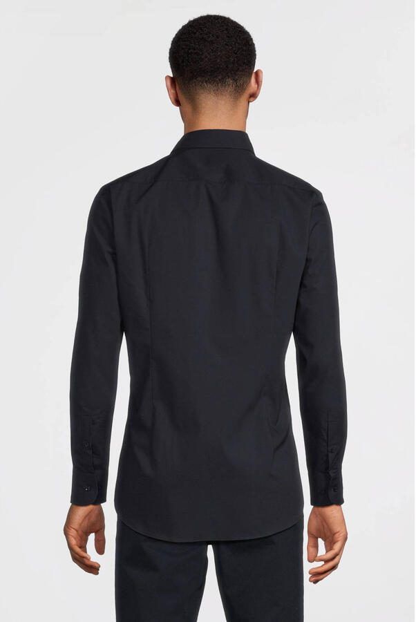 Hugo Boss Heren Zwart Overhemdjurk Slim Fit Donkerblauw Blue Heren - Foto 3