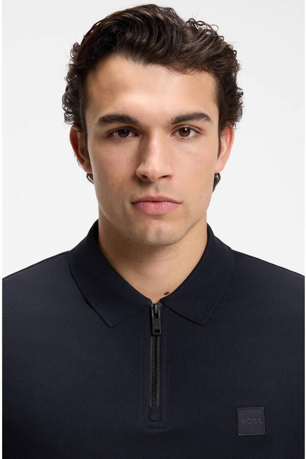 BOSS ORANGE Heren Polo's & T-shirts Passerzip Donkerblauw - Foto 3