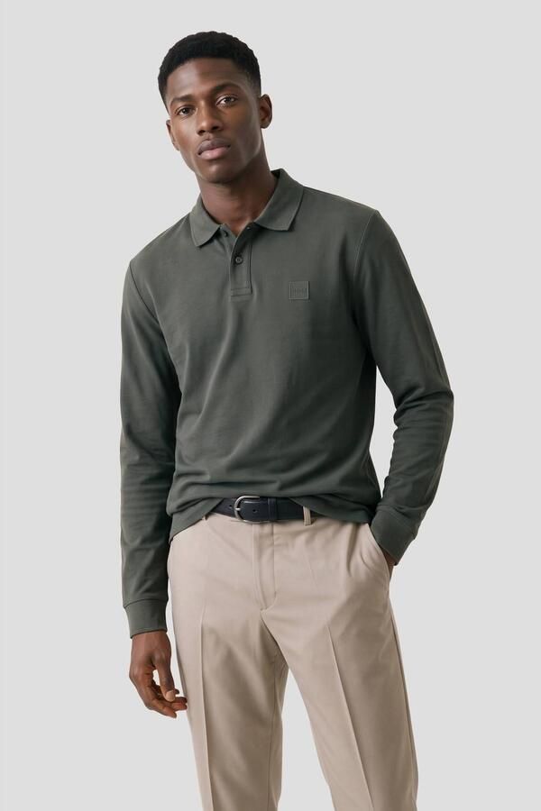 Boss Polo Shirt Lange Mouw Passerby Poloshirt met lange mouwen