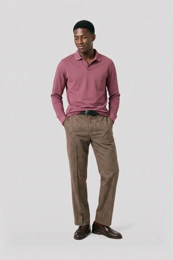 BOSS ORANGE Heren Polo's & T-shirts Passerby Roze - Foto 6
