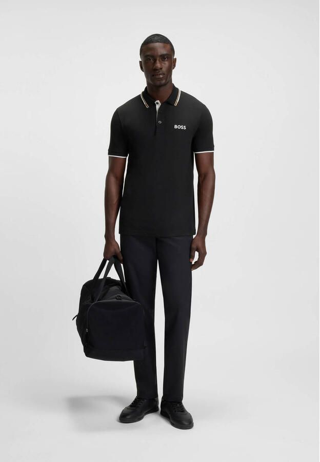 BOSS Green Regular fit poloshirt met labelstitching model 'Paddy' - Foto 2