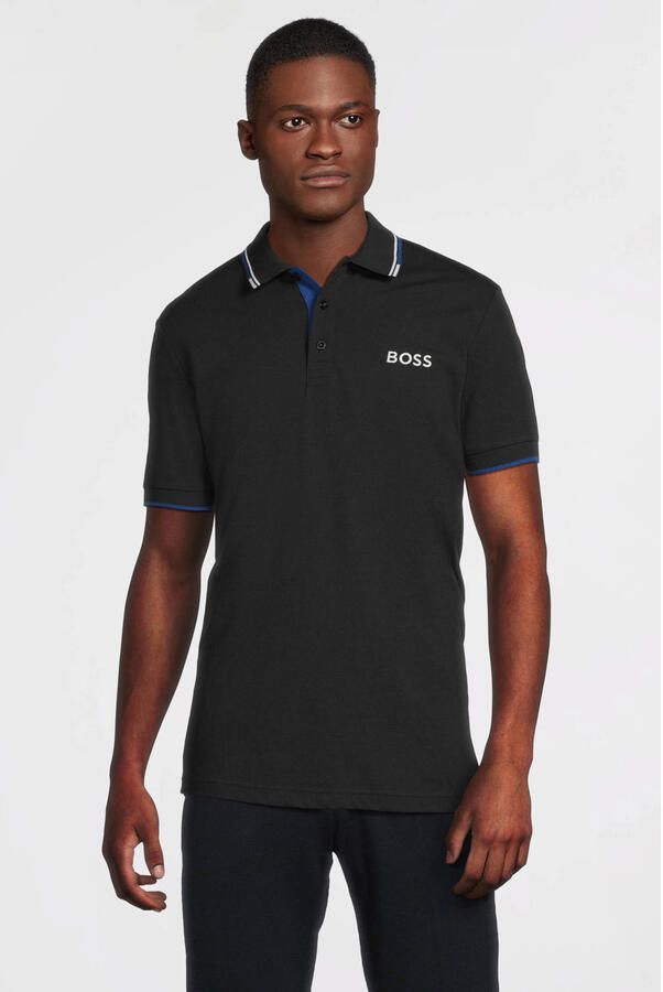 BOSS Green Regular fit poloshirt met labelstitching model 'Paddy' - Foto 2
