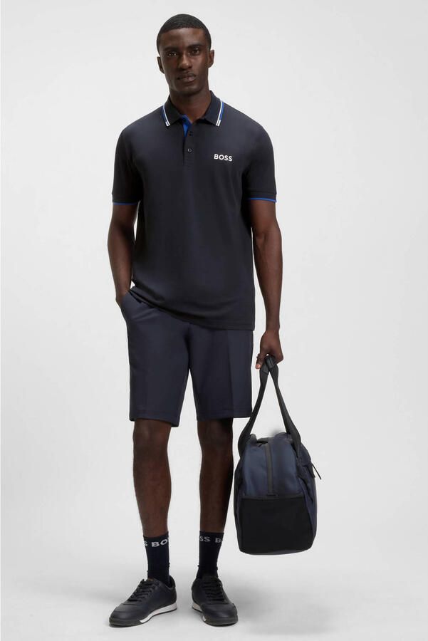 BOSS Green Regular fit poloshirt met labelstitching model 'Paddy' - Foto 6