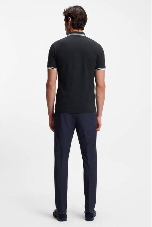 BOSS Green Slim fit poloshirt met labelprint model 'Paul' - Foto 3