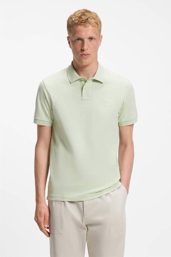 Boss Orange slim fit poloshirt van katoenmix model 'PASSENGER'