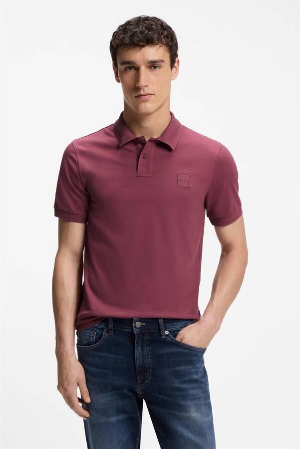 Boss Orange Regular fit poloshirt van katoenmix model 'Passenger'
