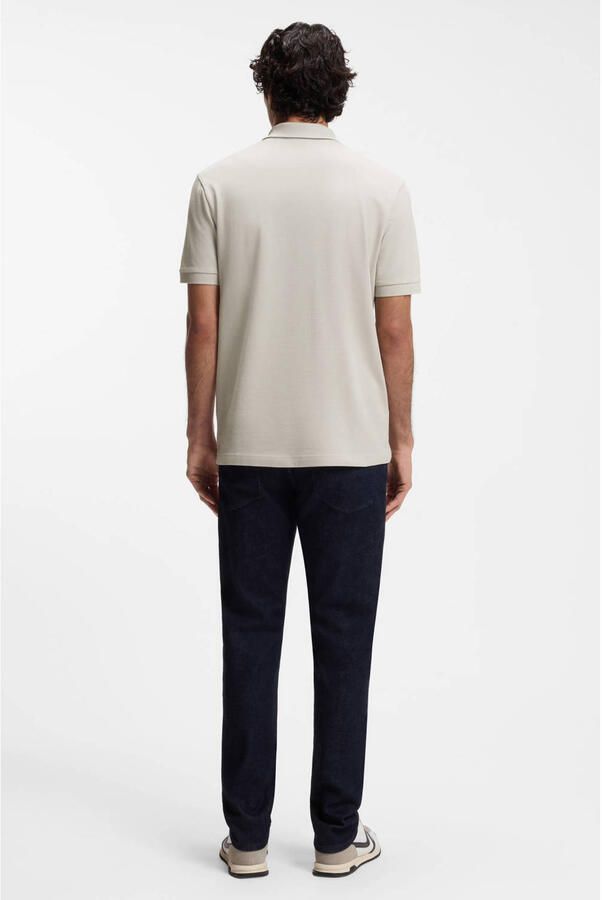 Boss Orange slim fit poloshirt van katoenmix model 'PASSERZIP' - Foto 2