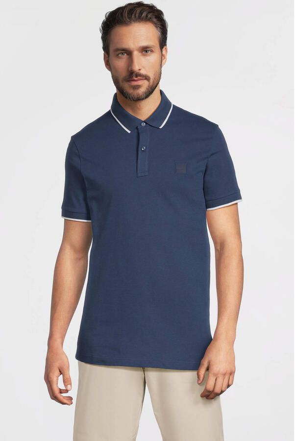 Boss Orange Poloshirt Passertip met boss badge - Foto 3