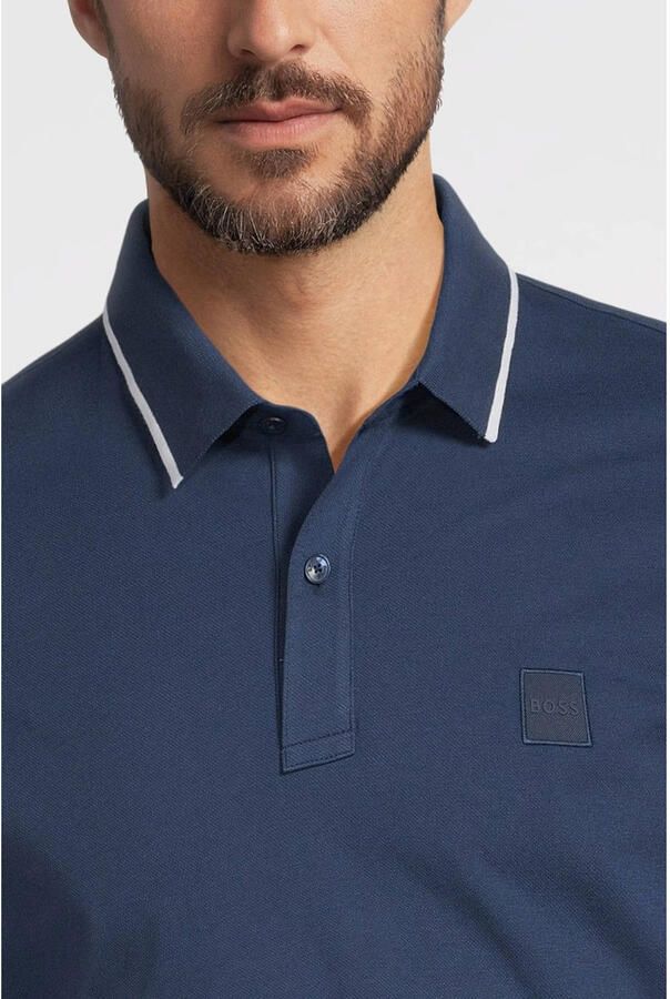 Boss Orange Poloshirt Passertip met boss badge