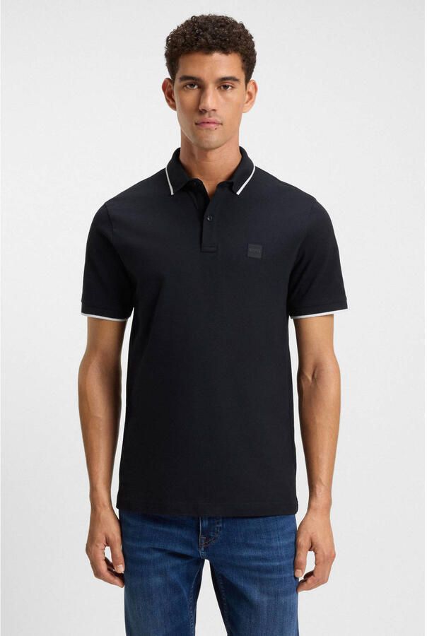 Hugo Boss Katoenen poloshirt met korte mouwen collectie Blue Heren