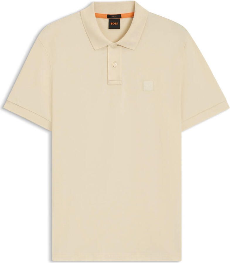 Boss Polo Shirt Korte Mouw Slim Fit Passenger Polo Shirt Open Yellow