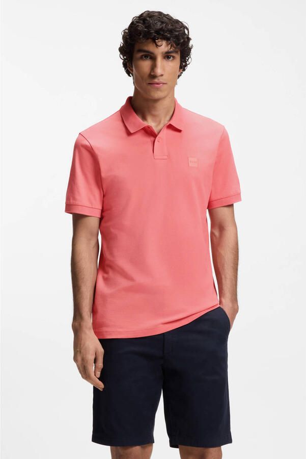Boss Orange slim fit poloshirt van katoenstretch model 'PASSENGER'