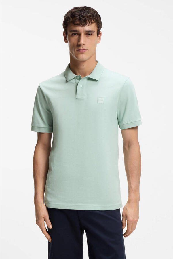 Boss Orange Stijlvolle Mint Polo met Slim Fit en Korte Mouwen Green Heren - Foto 5