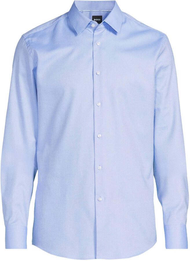 Boss Slim fit zakelijk overhemd met structuurmotief model 'HANK'