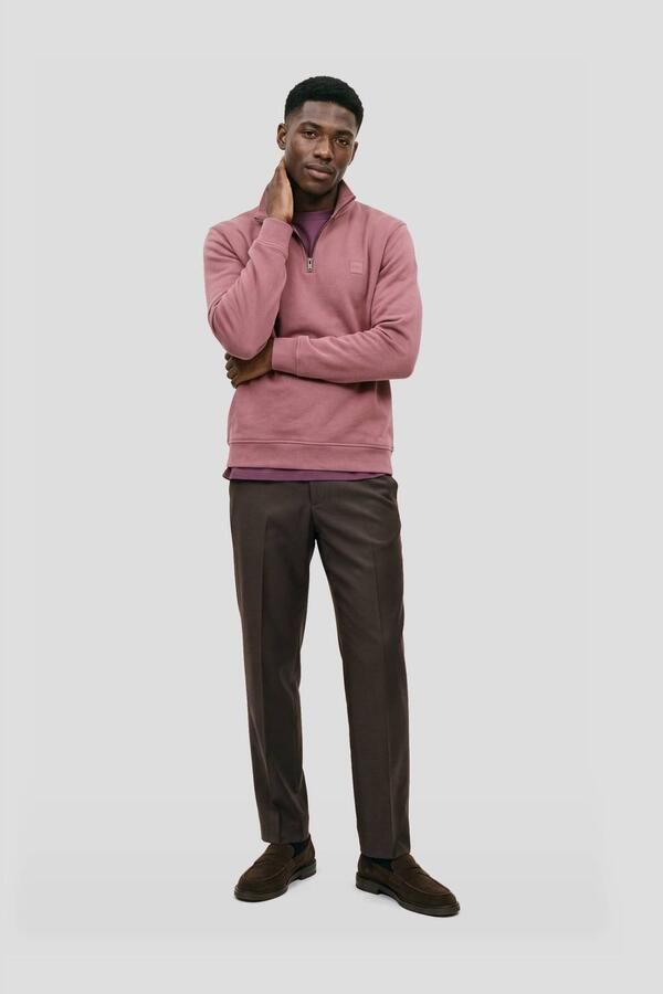 Boss Sweater Zetrust Half Zip Trui Rose