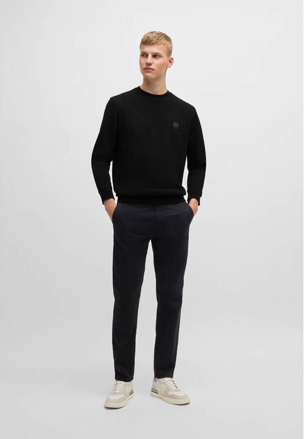 Boss Orange Katoenen Sweatshirt Upgrade Moderne Stijl Black Heren - Foto 5