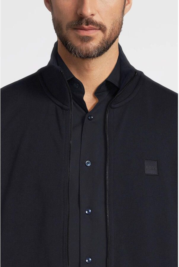 Hugo Boss Blauwe Katoenen Trui Stijlvol en Comfortabel Blue Heren