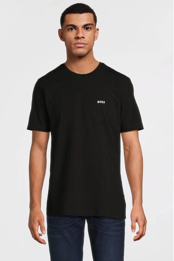 BOSS Green T-shirt met labelprint in een set van 2 stuks - Foto 4