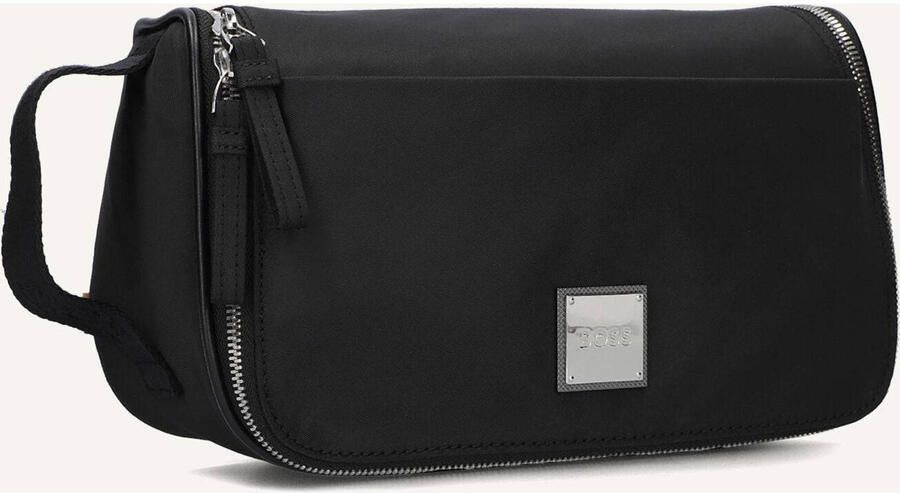 Hugo Boss Lennon Washbag in Zwart Textiel Black Heren - Foto 2