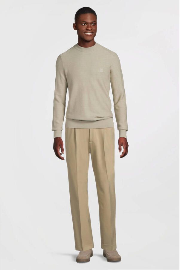 Hugo Boss Luxe Katoen-Kasjmier Crew Neck Sweater Beige Heren - Foto 6