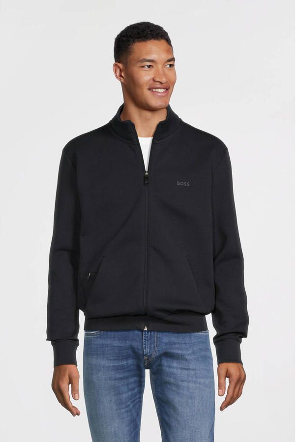 Hugo Boss Sportief Skaz Zwart Vest met Rits Black Heren