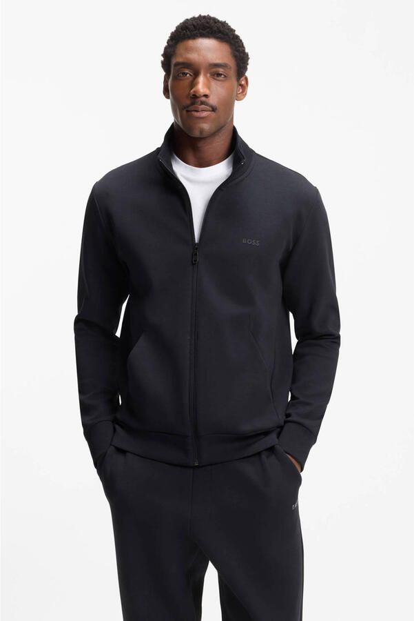 Hugo Boss Sportief Skaz Zwart Vest met Rits Black Heren