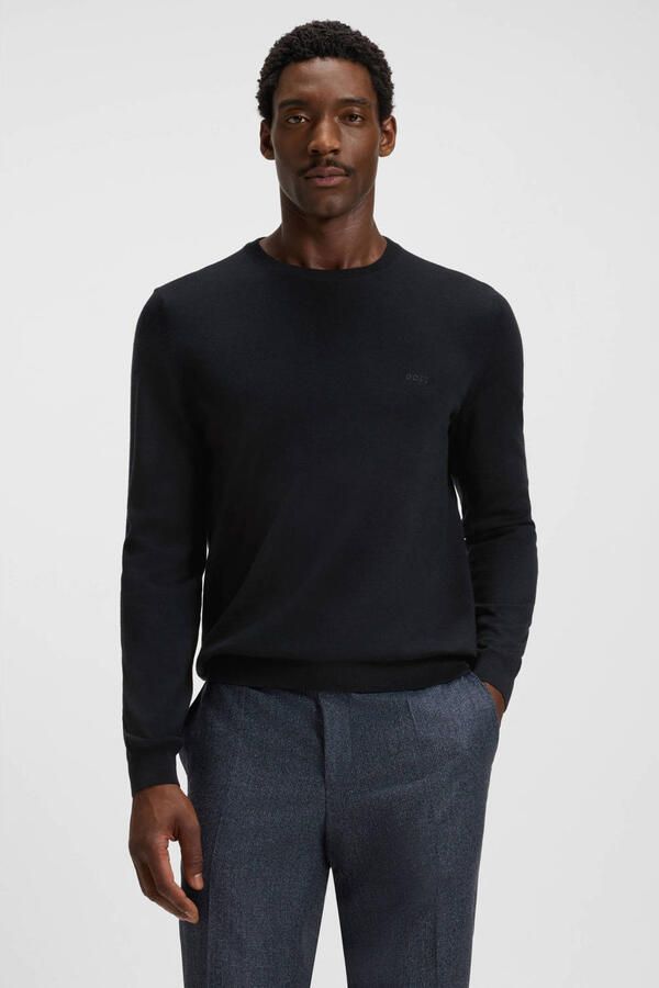 Boss Regular fit gebreide pullover van pure scheerwol model 'BOTTO' - Foto 3