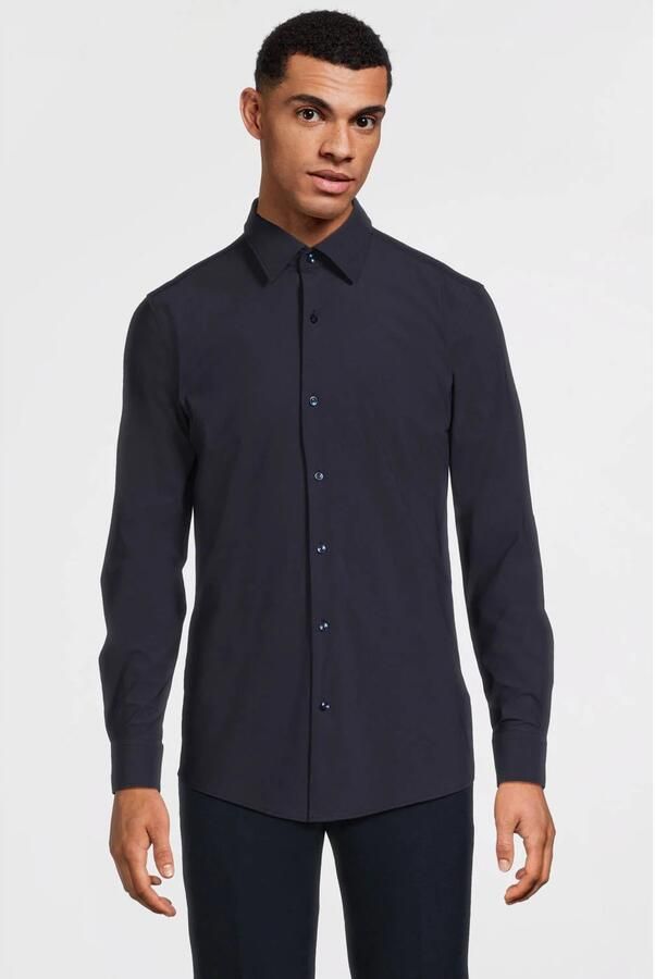 BOSS BLACK Heren Overhemden P-hank-kent-c1-222 Donkerblauw - Foto 8