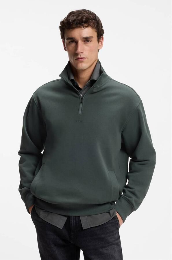 BOSS ORANGE Heren Truien & Vesten Ze Smallzip Groen