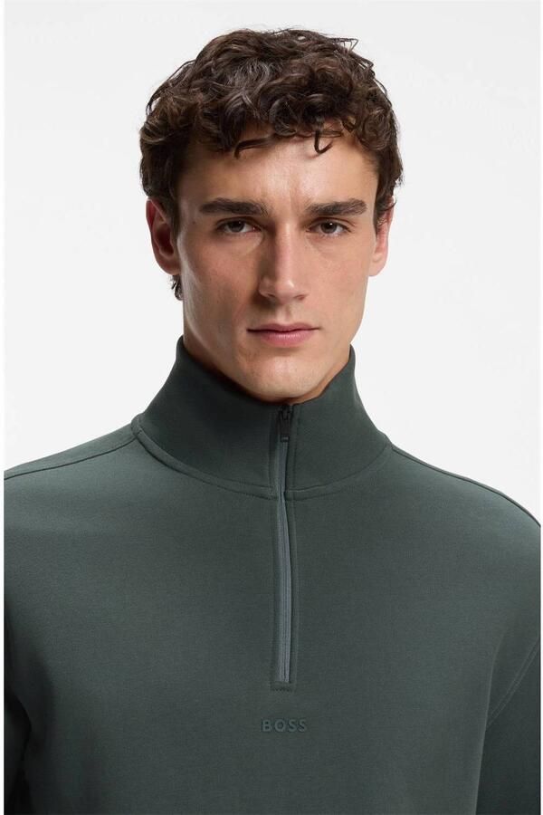 BOSS ORANGE Heren Truien & Vesten Ze Smallzip Groen - Foto 3