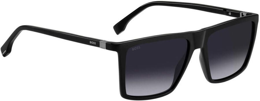 Boss Zwarte montuur zonnebril met donkergrijze getinte glazen Black Unisex - Foto 2