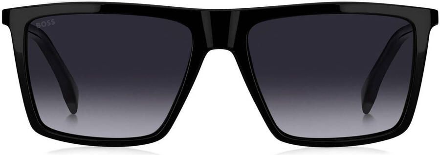 Boss Zwarte montuur zonnebril met donkergrijze getinte glazen Black Unisex - Foto 3