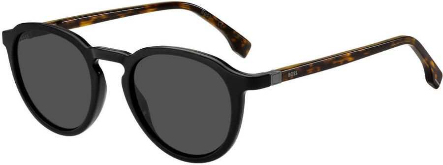 Boss Zwart Havana Grijze Zonnebril Black Unisex