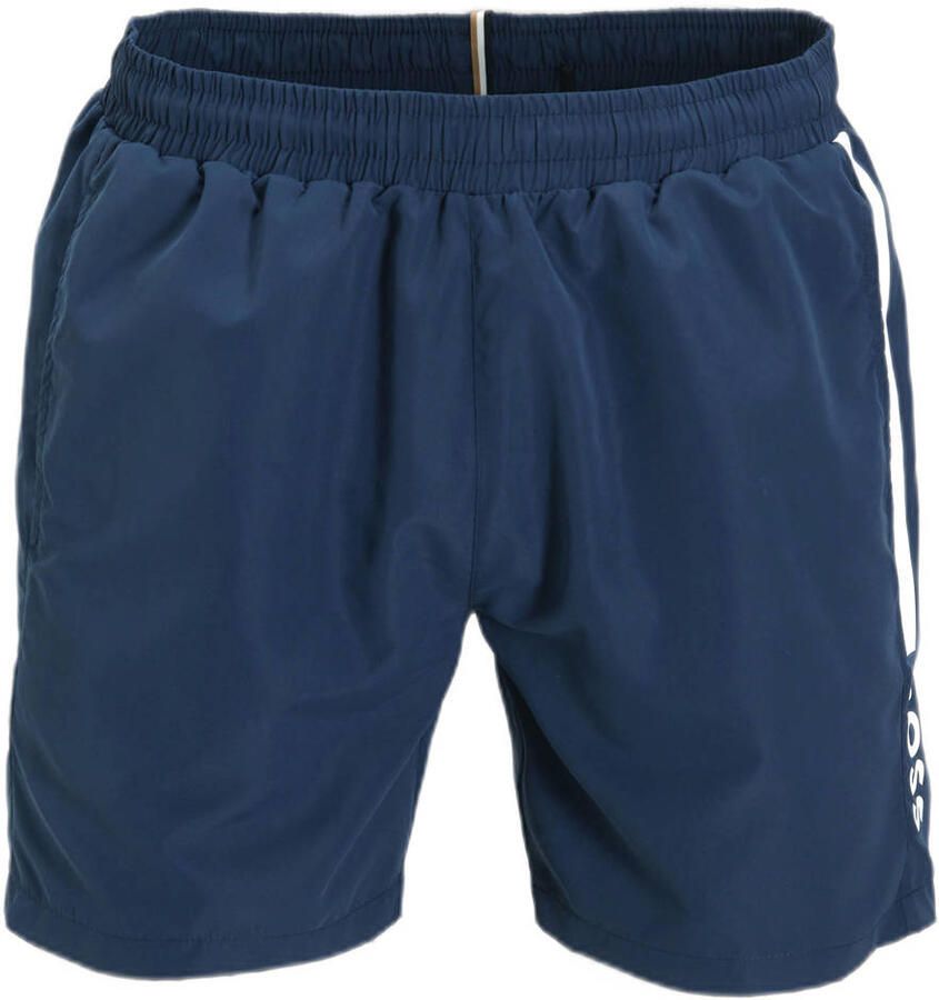 BOSS Zwemshort Dolphin met contraststrepen opzij - Foto 2