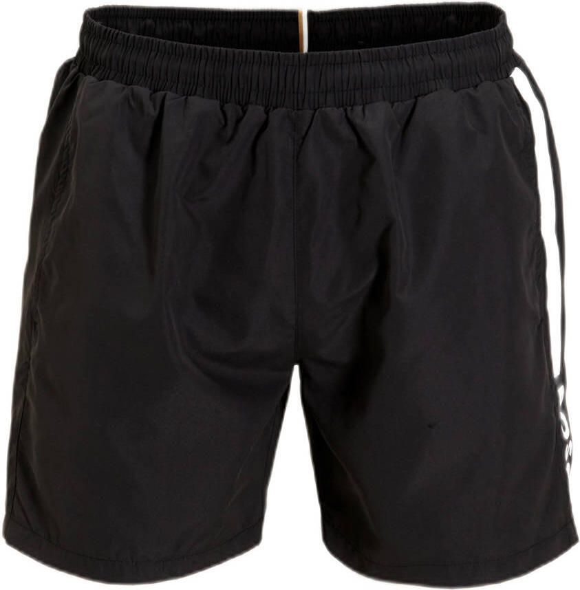 BOSS Zwemshort Dolphin met contraststrepen opzij - Foto 2