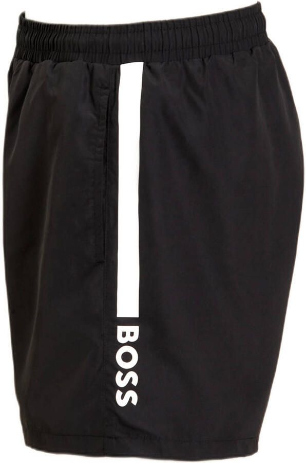 BOSS Zwemshort Dolphin met contraststrepen opzij