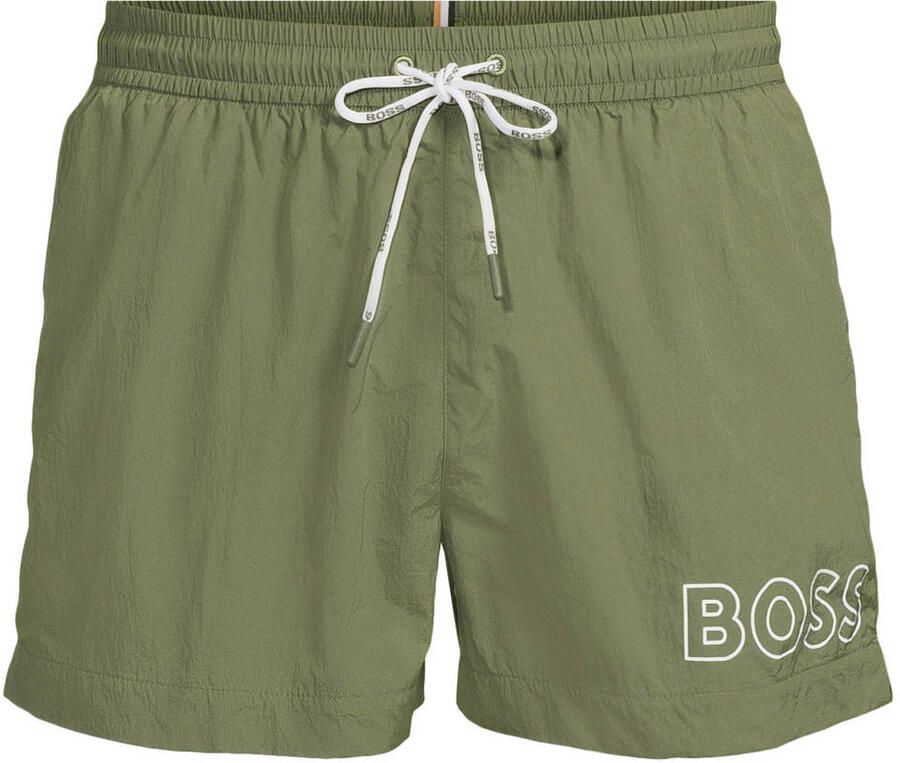 Boss regular fit zwembroek met labelprint model 'MOONEYE'