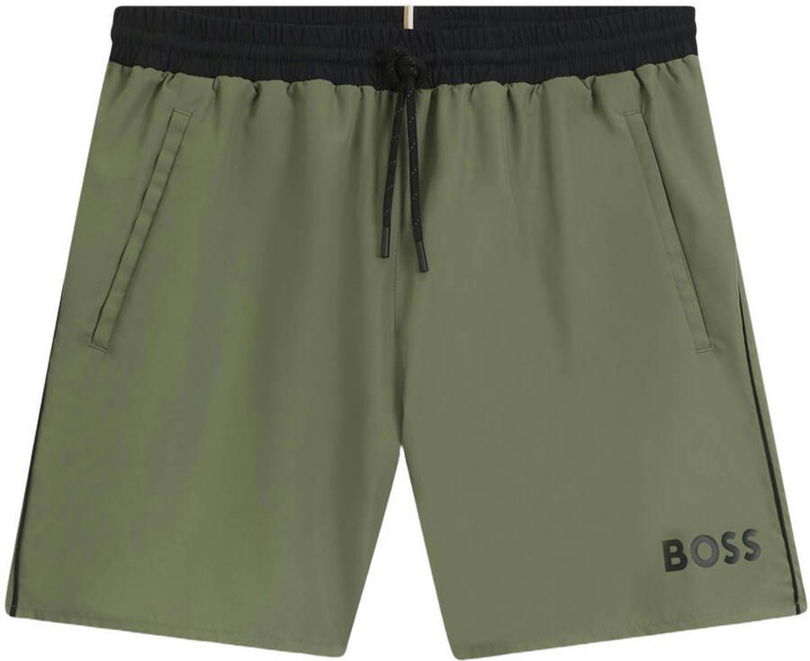 BOSS zwemshort Starfish olijfgroen