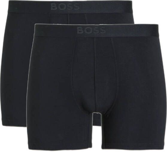 BOSS Boxershort BoxerBr 2P UltraSoft met tonale logo-elastisch tailleband (2 stuks Set van 2)