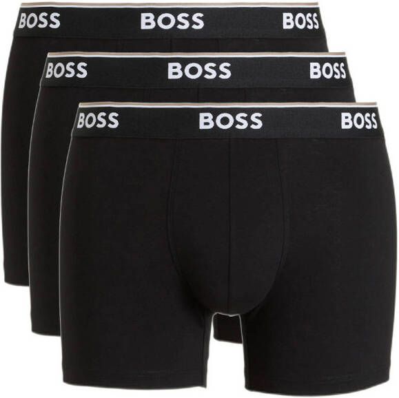 BOSS Lange boxershort BRIEF 3 PACK met in kleur bijpassende weefband (3 stuks) - Foto 6