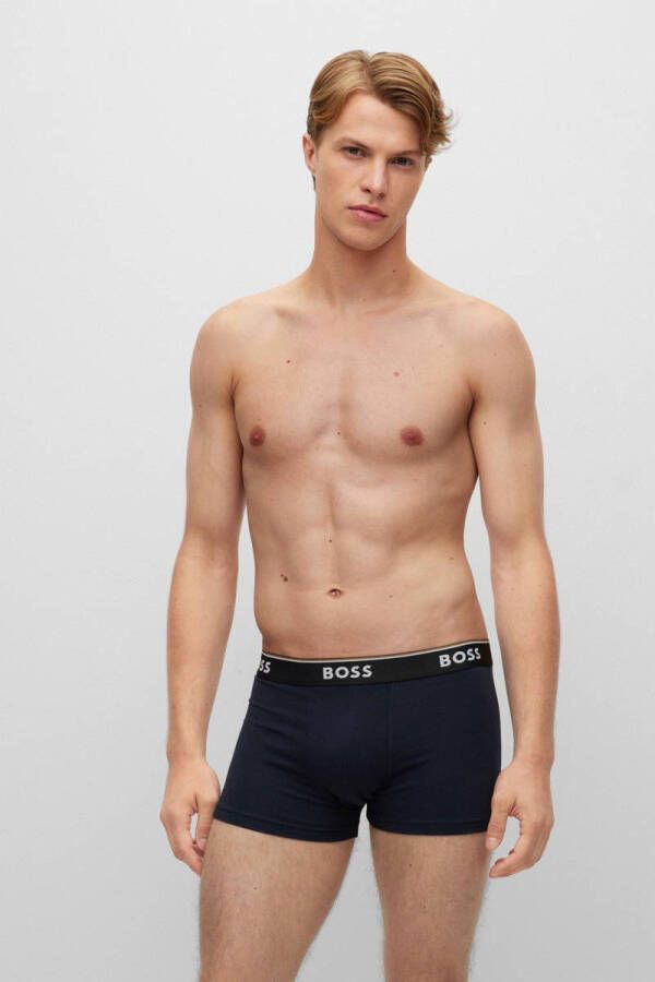 Boss Boxershort met logo in band in een set van 3 stuks model 'Power'
