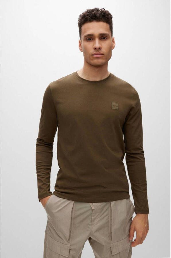 Boss Orange Longsleeve met logoprint model 'Tacks'